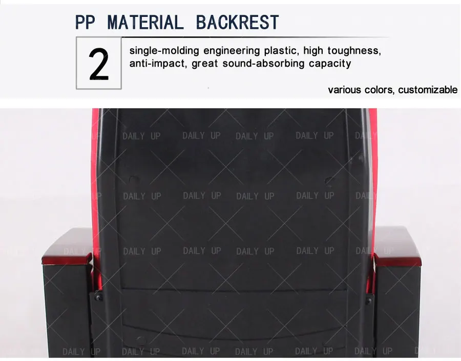 Factory Wholesale Auditorium Chair Metal Frame Folding Cinema Chair With Wooden Tablet And Fabric Seat For Lecture And Theater