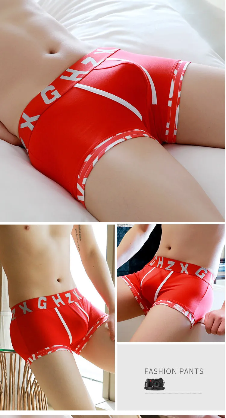 Men's Fashionable Breathable Boxer Briefs Wide Belt Underwear Buy