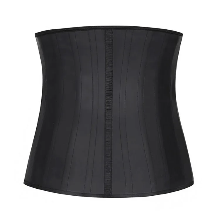 Shinning Latex Waist Trainer 25 Steel Boned Black Beige Waist Slimming Cincher 3 Hooks And Eyes Corset Underwear Corselet