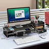 5mm wood grain glossy black color lockable riser shelf