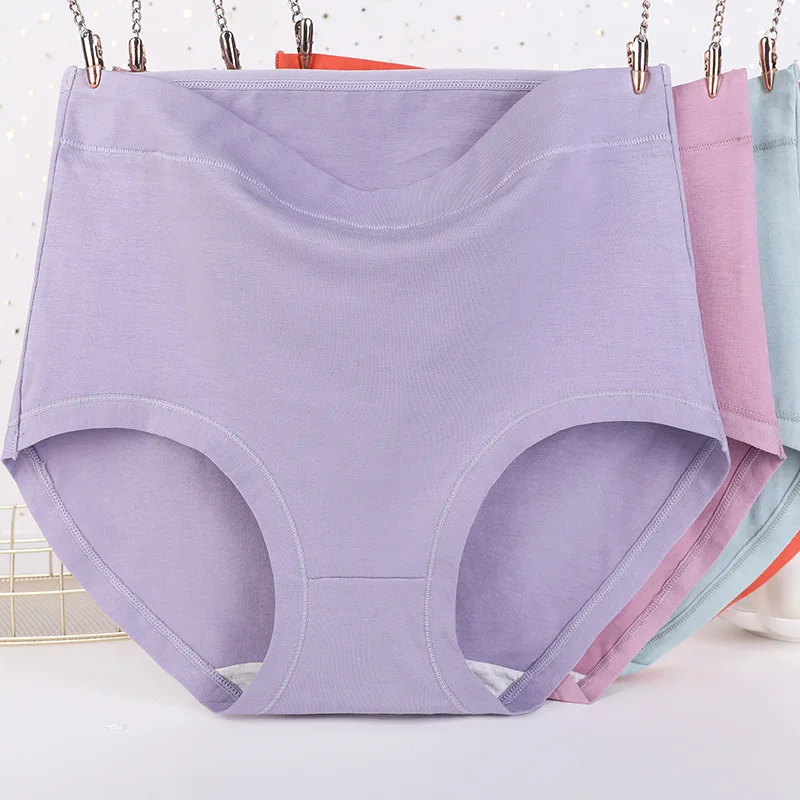 Women Solid Seamless Panties Pure Cotton Briefs Underwear Knicker Underpants New 