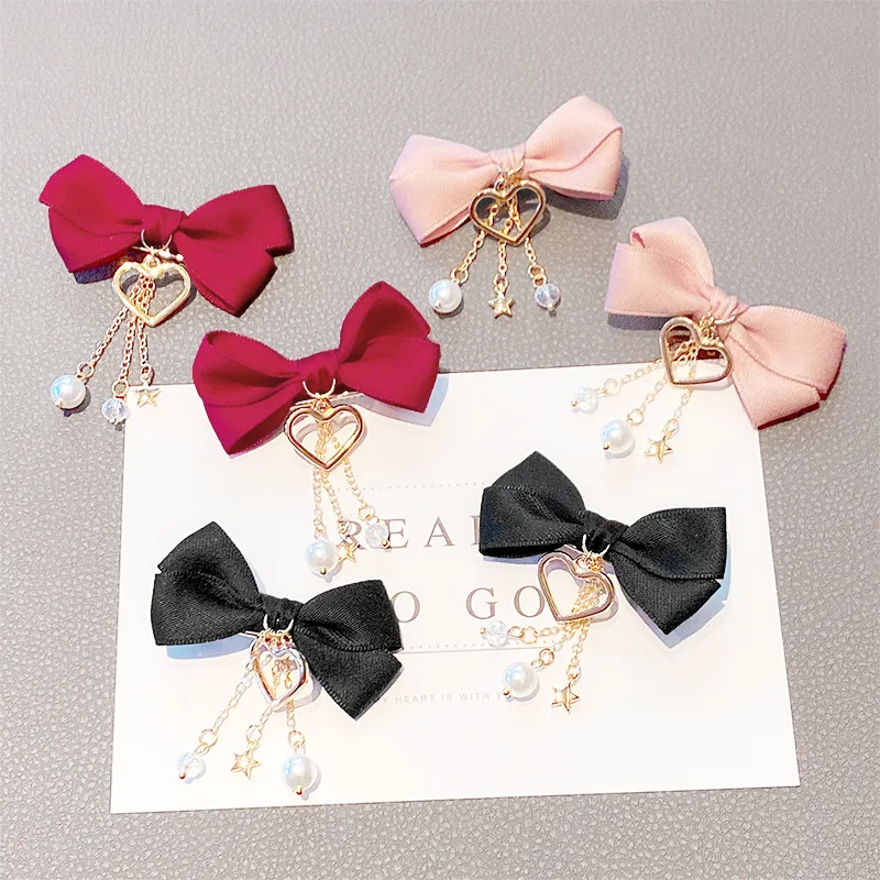 Korean Style Beads Charms Hair Accessories Bow Gold Heart Duck Mouth Hair  Clips Two Pieces Set Kids Hair Accessories - Buy Hair Accessories,Hair  Accessories Women,Kids Hair Accessories Product on 