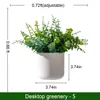 Set de Boj Falso Verde Natural de 0.20m con Maceta Blanca Moderna