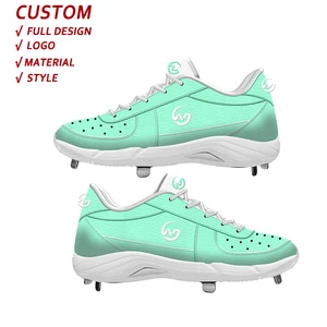 Wholesale Training Baseball Sports Shoes with Metal Cleats Comfortable and Durable Baseball Shoes