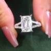 Bague en or massif 14 carats avec diamant de laboratoire