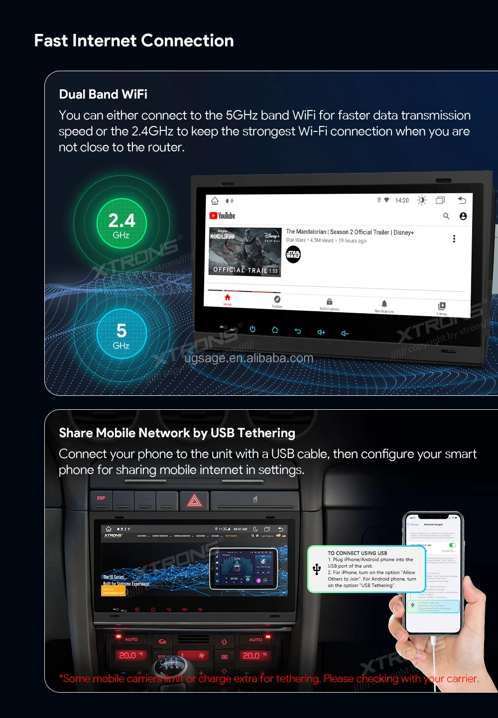 Xtrons For Audi A4 S4 Rs4 Seat Exeo Android Car Radio 8.8" Android 13