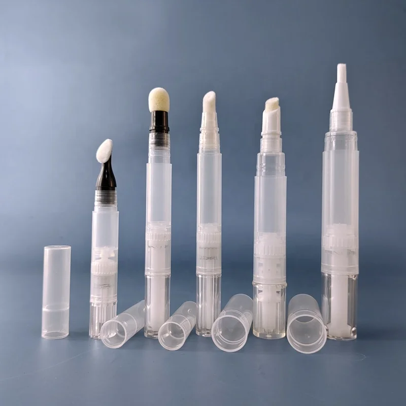 Wholesale Bulk Empty Cosmetics Lipgloss Containers Foundation Concealer Click Pen Tube With Brush