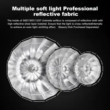 Godox S120T 47.3" 120cm Quick Release Umbrella Softbox Bowens Mount Softbox with Diffuser detail image