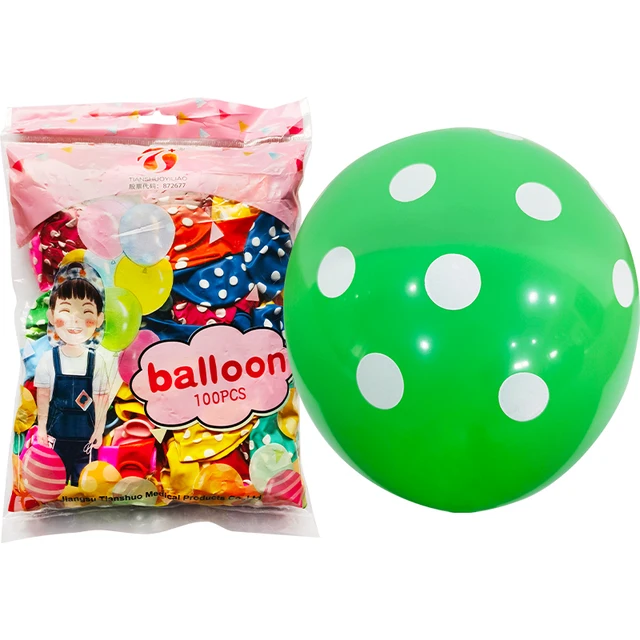 Thickened colorful polka dot balloons kindergarten shopping mall scene decoration holiday party atmosphere props set