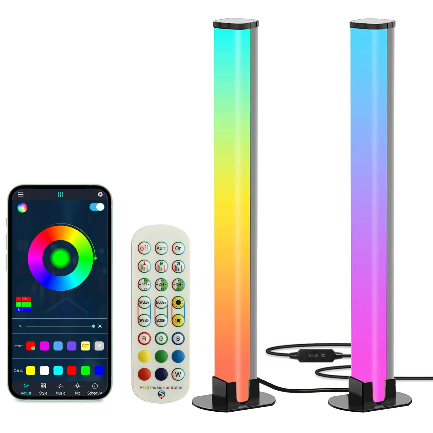 product smart app music rhythm light led desktop atmosphere light rgb night light for game tv background wall bedroom decor table lamp-37