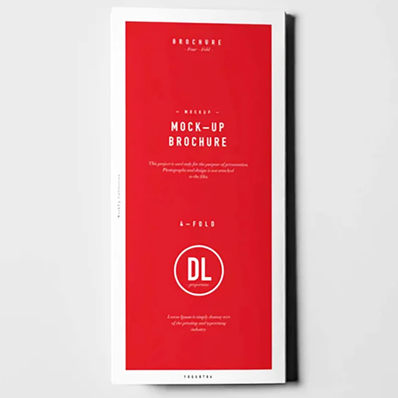 Cheap Price Booklet Printing Custom 4 Fold DL Brochure Mockup Leaflet Flyer Printing