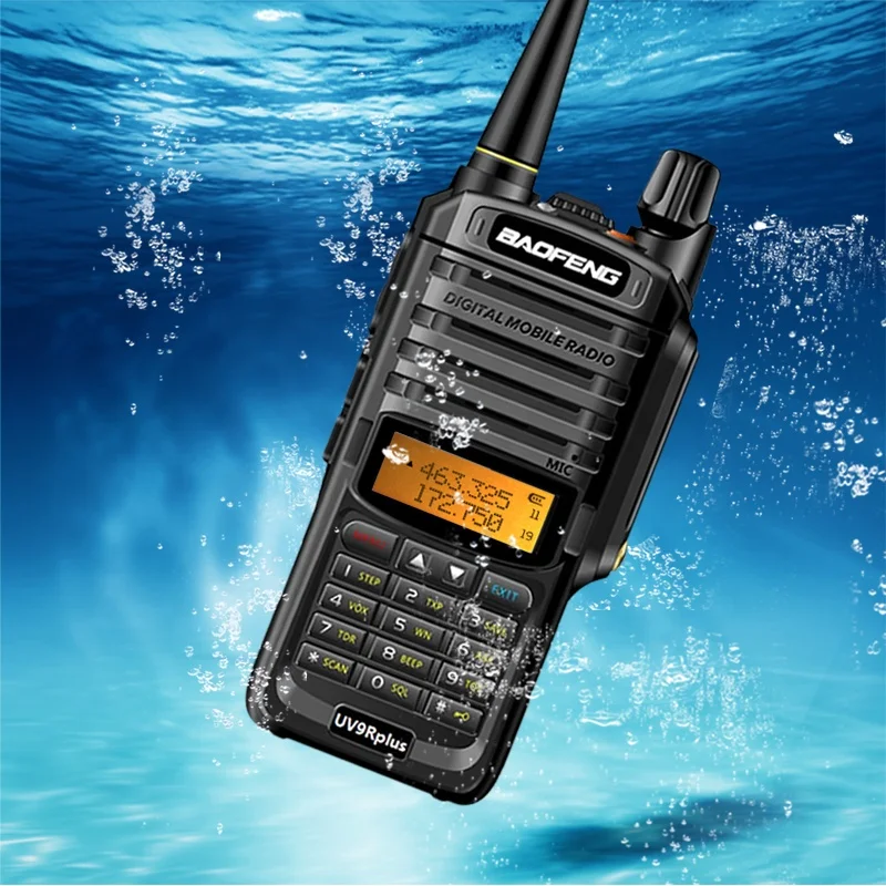 Lot de 2 BAOFENG UV-9R PLUS TALKIE-WALKIE FM RADIO VHF/UHF IP67