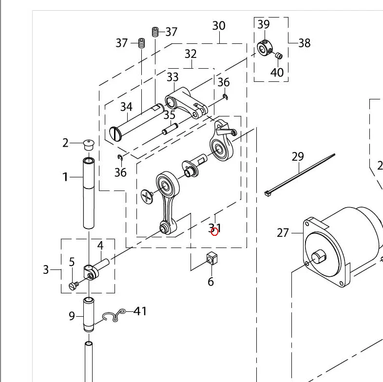 401-35905 Thread Take-up Lever Asm for DDL-9000B Sewing Machine