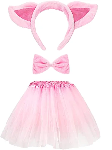 Kids' Pink Pig Animal Costume Set