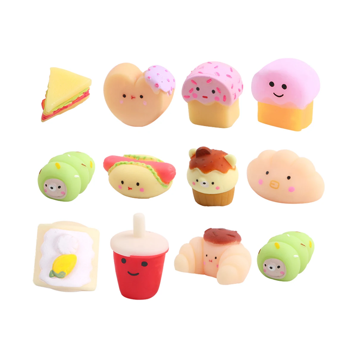 かわいい食べ物モチフィジェットスクイーズ卸売スクイーズベーキング