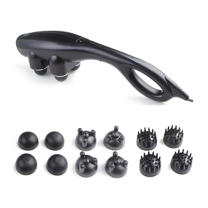 Electric Handheld Massager Vibration Neck Back Feet Massage Hammer Roller Relax Health Massager
