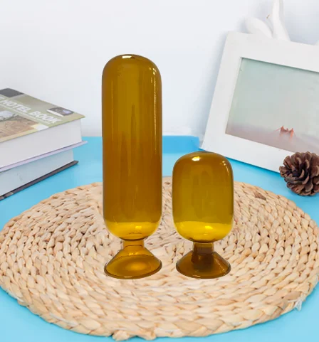 Wholesale Custom Size Safety Matches in Glass Jar for Candle Fireplace Match Sticks Cloche Borosilicate Glass Bottle