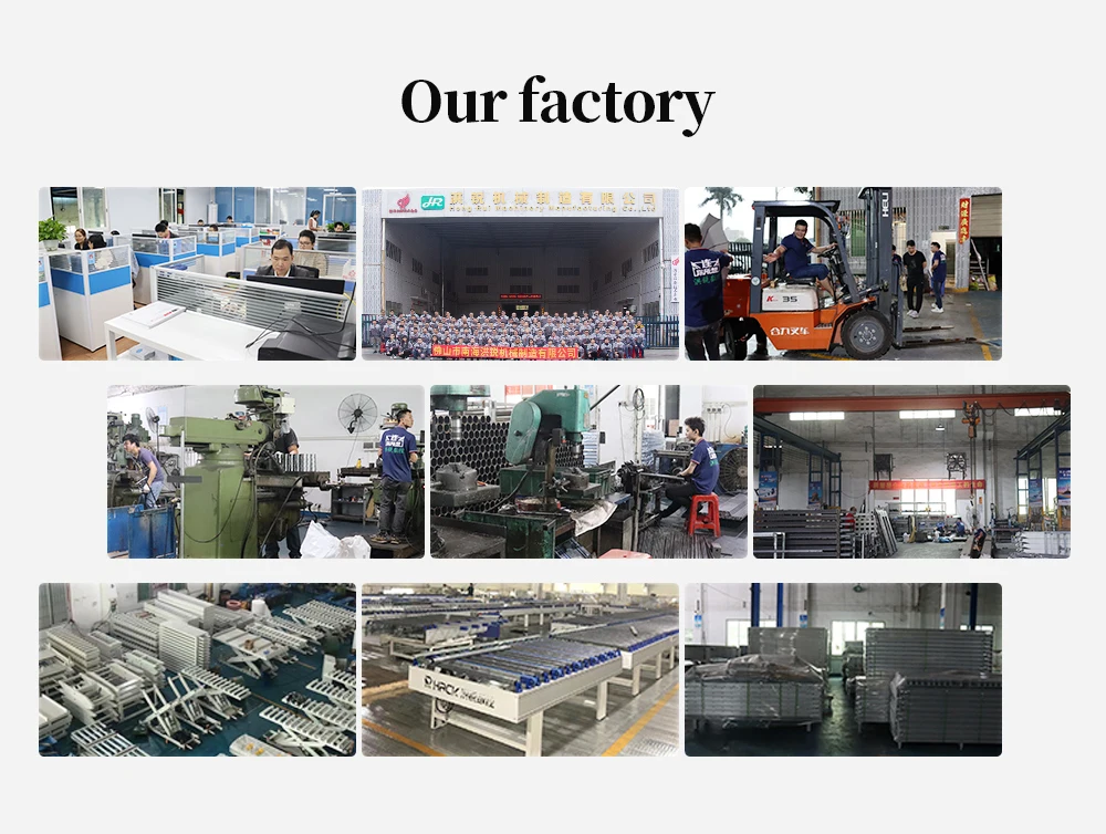 Automatic feeding and discharging table of Hongrui roller type six-sided drill manufacture