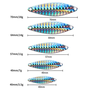 Lexin Luya Bass Artificial Hard Bait Flash Laser Metal Sequins Far-Shoot Full Swimming Layer Freshwater Bambon – Metal Jig – view 5