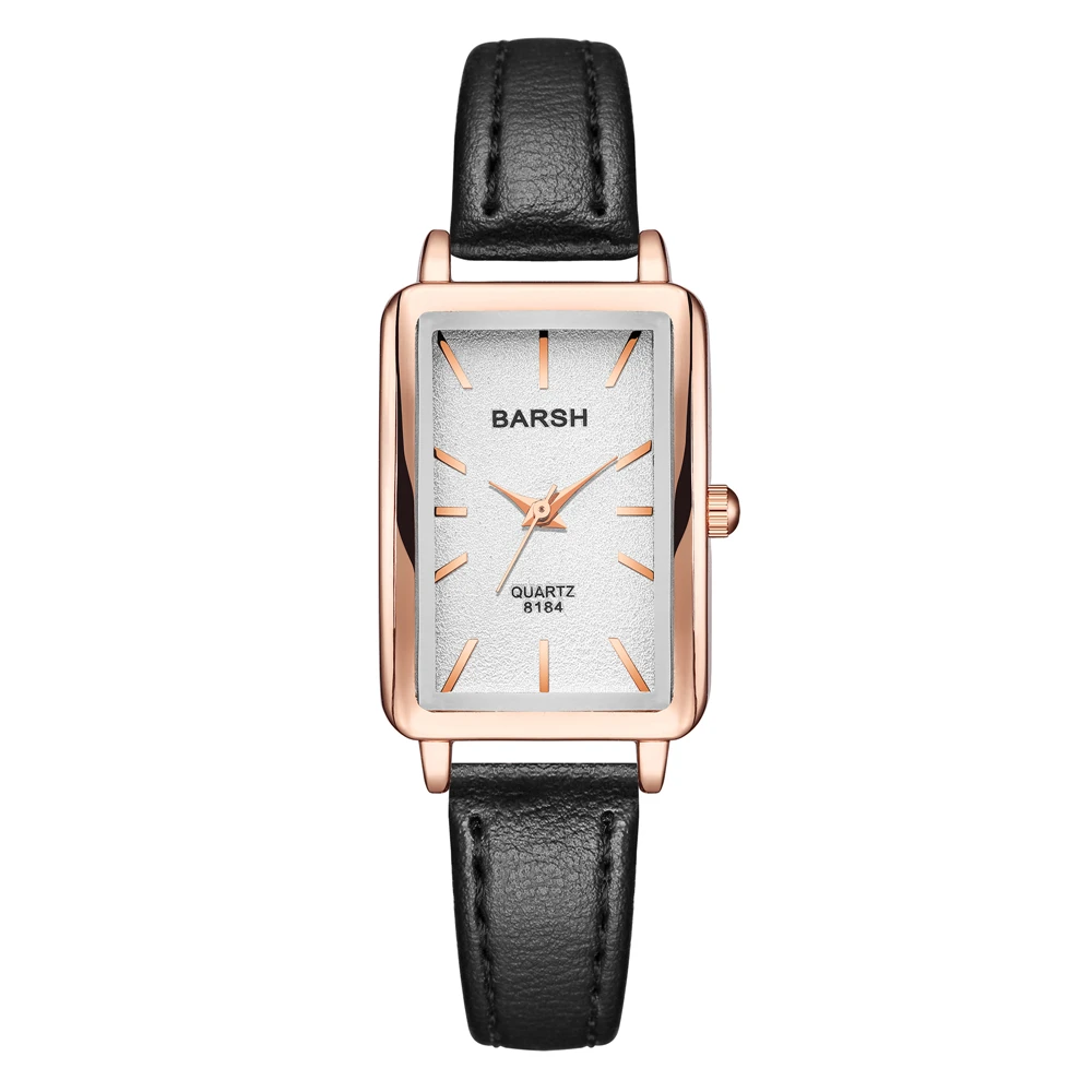 rose gold rectangle watch