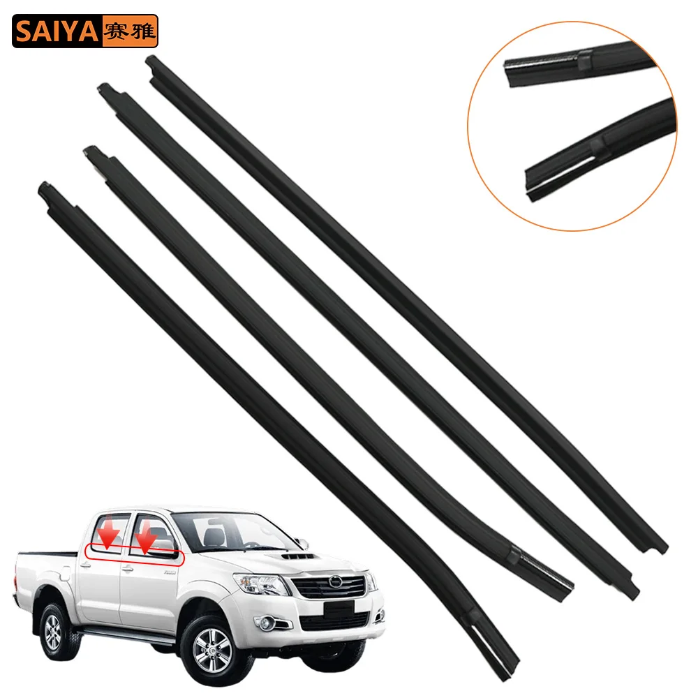 Auto Spare Parts Window Glass Seals Door Weather Strip 68161-0K010 68162-0K010 for toyota HILUX GGN# KUN#  LAN# TGN# 2005-2015