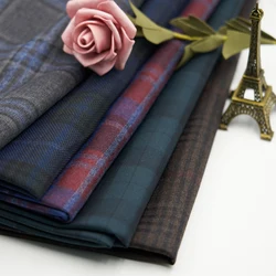 ready goods morden 100% flannel wool heavy weight tartan fabric for uniform and suit