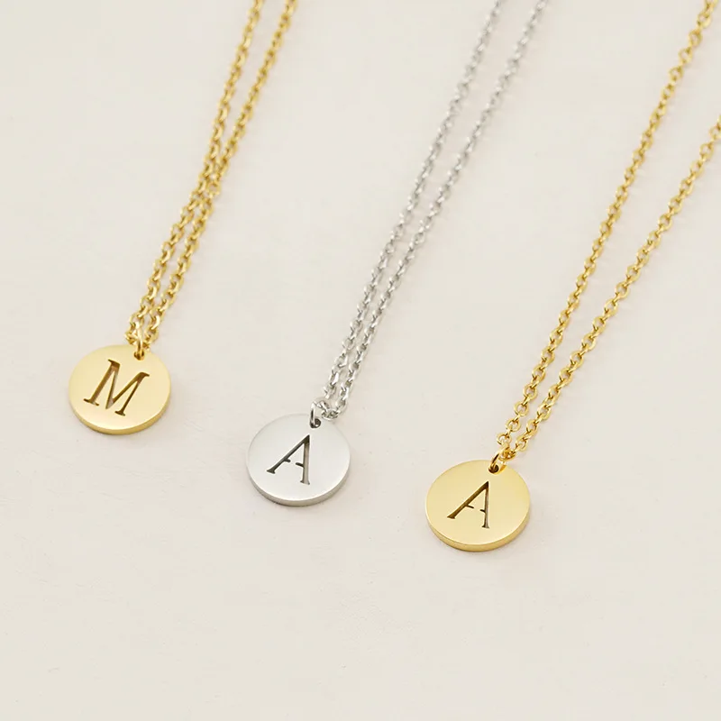 316l Gold Plated Children Round Disc 