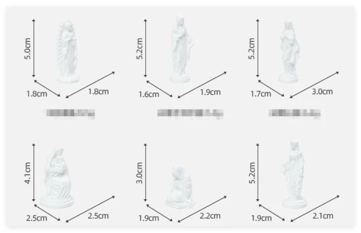 3D Realistic White Virgin Mary Statue Praying Sculpture Christmas fairy Figurine Miniature Garden Baby Angel Figurines Wholesale