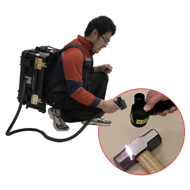 Maxwave Powerful Rust and Paint Removal Powerful Rust and Paint Removal Small-size Backpack Design Pulsed Laser Cleaning Machine