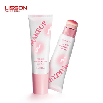 30ml 50ml 100ml Plastic Cosmetic Packaging Sponge Applicator Soft Squeeze Tubes Makeup Foundation Blush Concealer Packaging Tube