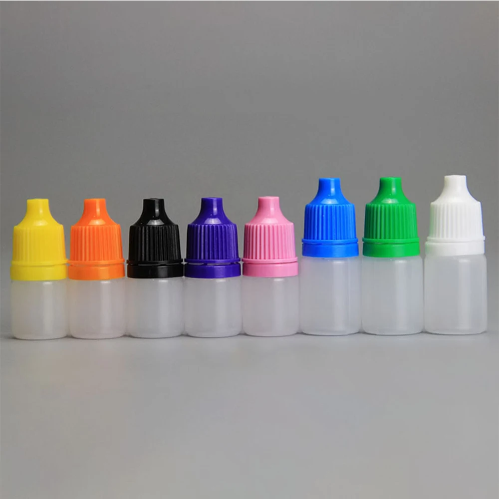 5ML Empty Plastic Dropper Bottle Squeezable Eye Drop Liquid Container 5ml