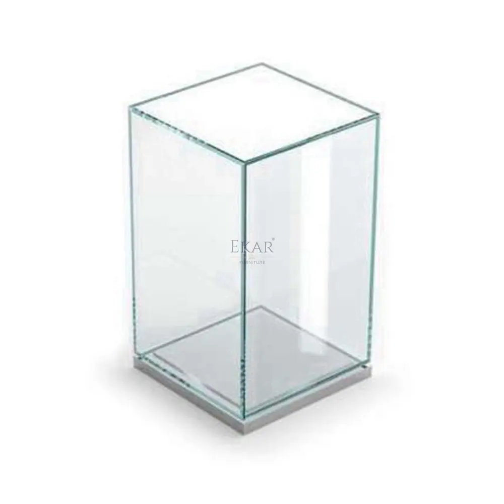 product imported clear acrylic console table metal box frame corner home office dining coffee table apartment hallway villa hospital528-64