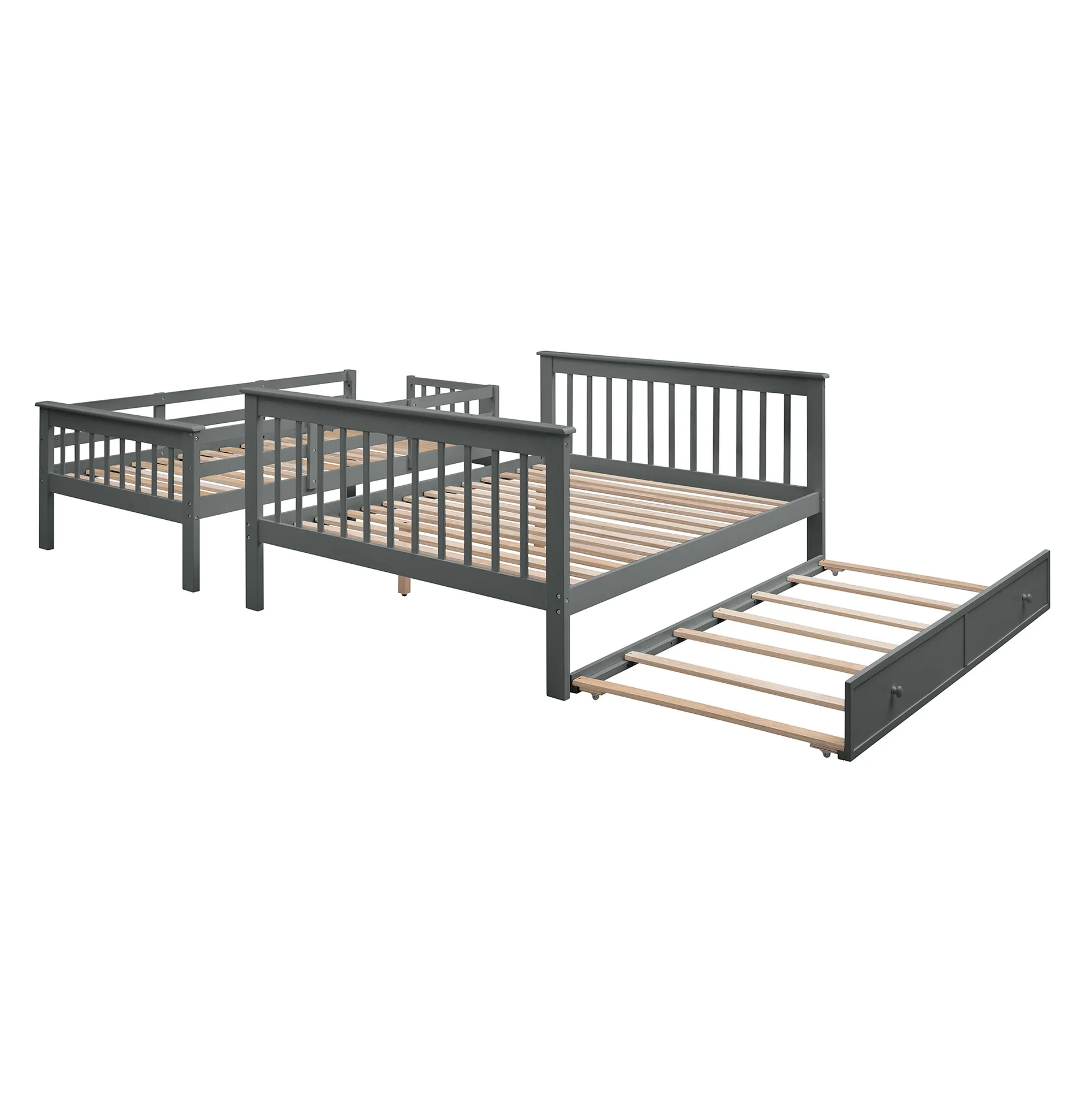 Modern Design Solid Wood Storage Children Three Bunk Bed Child Bed Triple Bunk Bed
