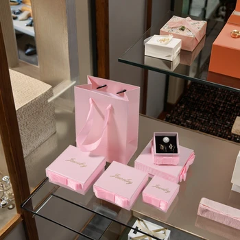 Fashion Heaven and Earth Cover Jewelry Box Party Jewelry with Hand Gift Box Custom Watch Necklace Earrings Storage Box Printing