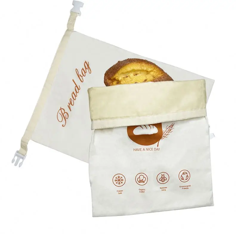 Reusable Linen Bread Bag Pure Cotton Beeswax Sourdough