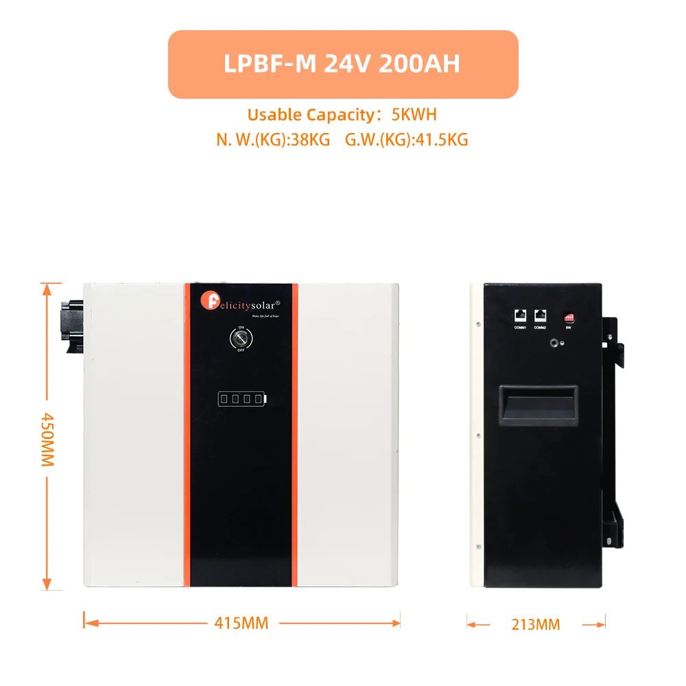6000  Cycles  Lithium  Battery Pack Lifepo4  24v200Ah for Solar Electric Power System