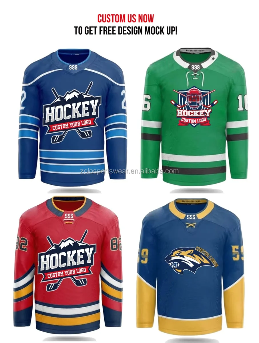 Cheap Black and Orange Custom Design Fully Sublimated Stitched Ice Hockey Jersey