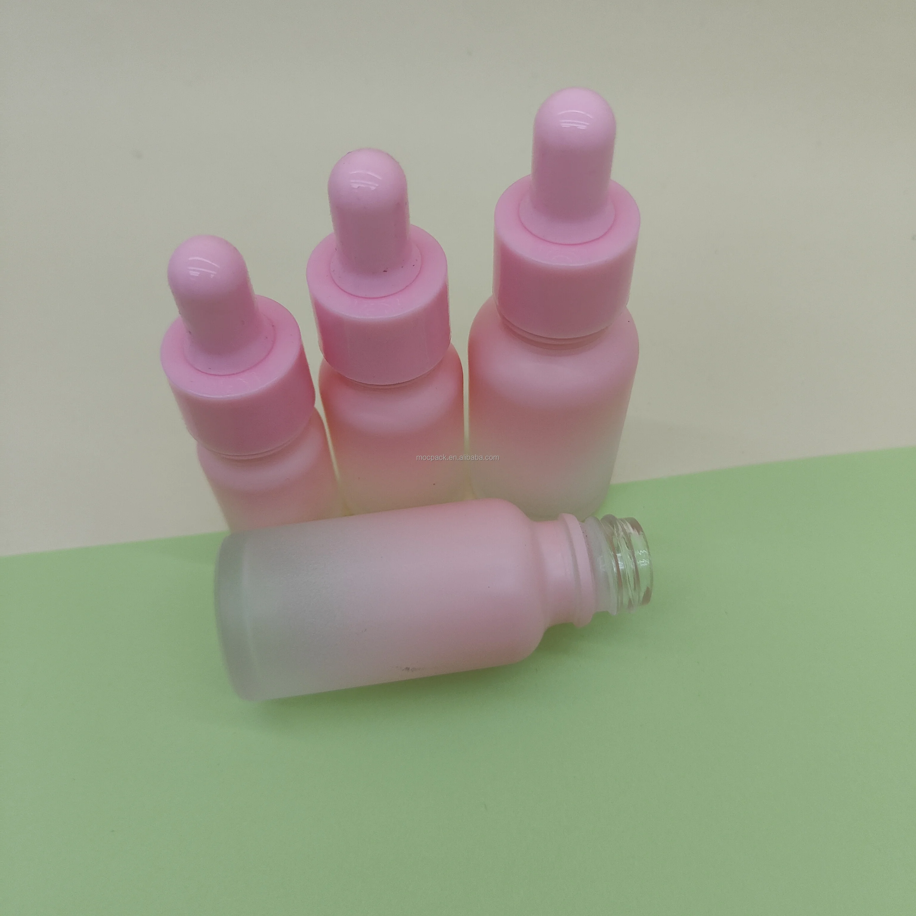 product hot sale gradient pink dropper bottle 5ml 10ml 150ml 30ml 50ml 100ml glass essential oil dropper bottle-28