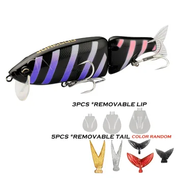 Cheery 135MM 160MM 190MM Wobblers Fishing Lure Built-in Sound Beads Multi Jointed Swim Baits Floating Minnow Lure Artificial Har – Minnow – view 3