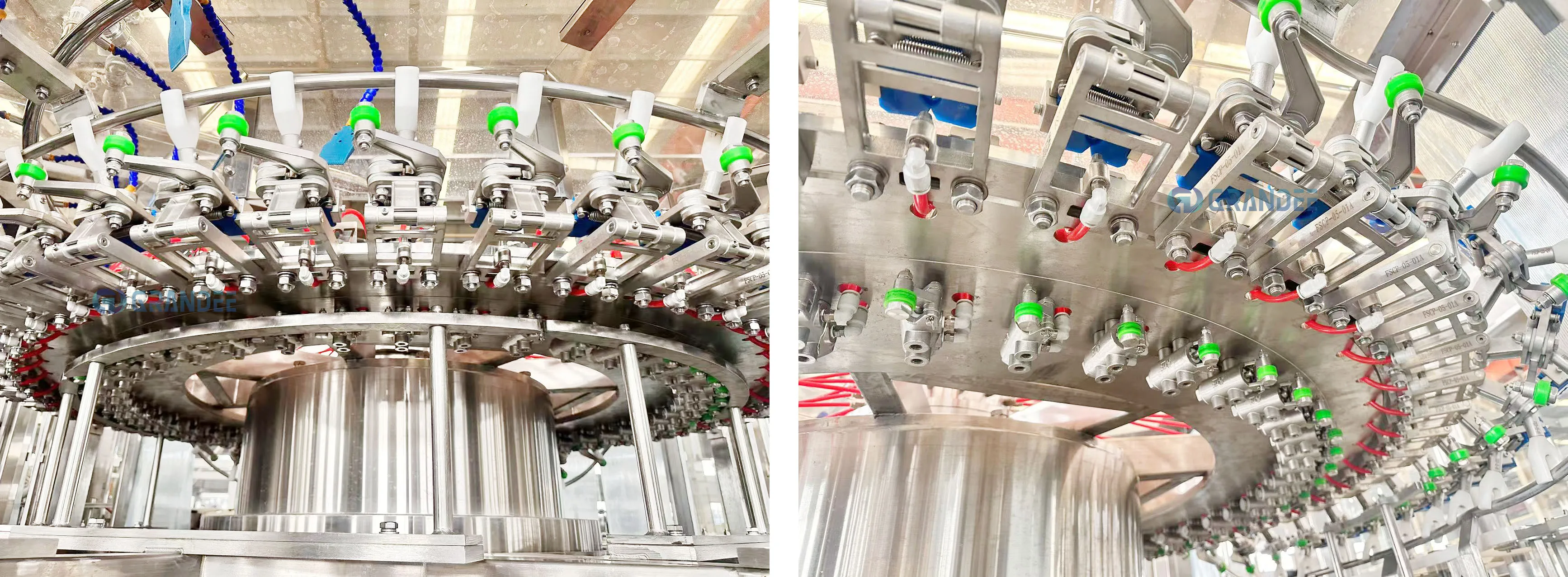 product high speed automatic spray glass bottle rotary mechanical valve cleaner washing rinsing dripping machine-11