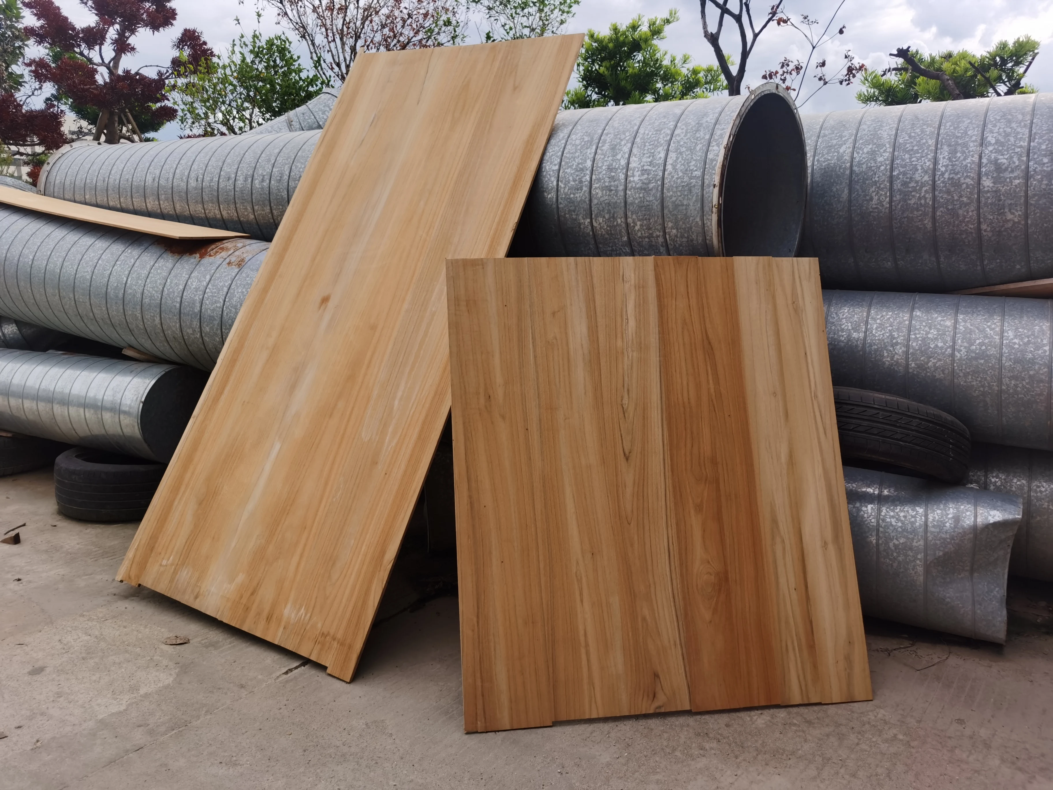 Edge Glued Teak Panel Solid Stave Full Lmaella Board Table Tops Wood