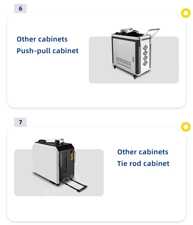 JPT 100W/200W Portable Fiber Pulse Laser Cleaning Machine Multifunctional Stainless Steel Stone Removal for Metal Water Output