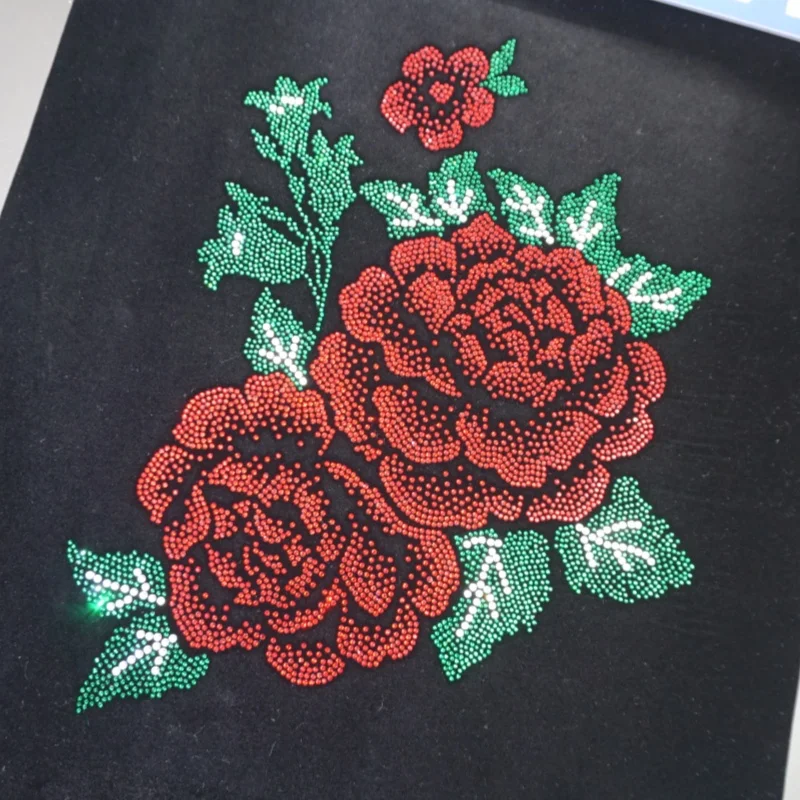 Free sample Professional large design lion crystal beads rhinestone transfer for clothing