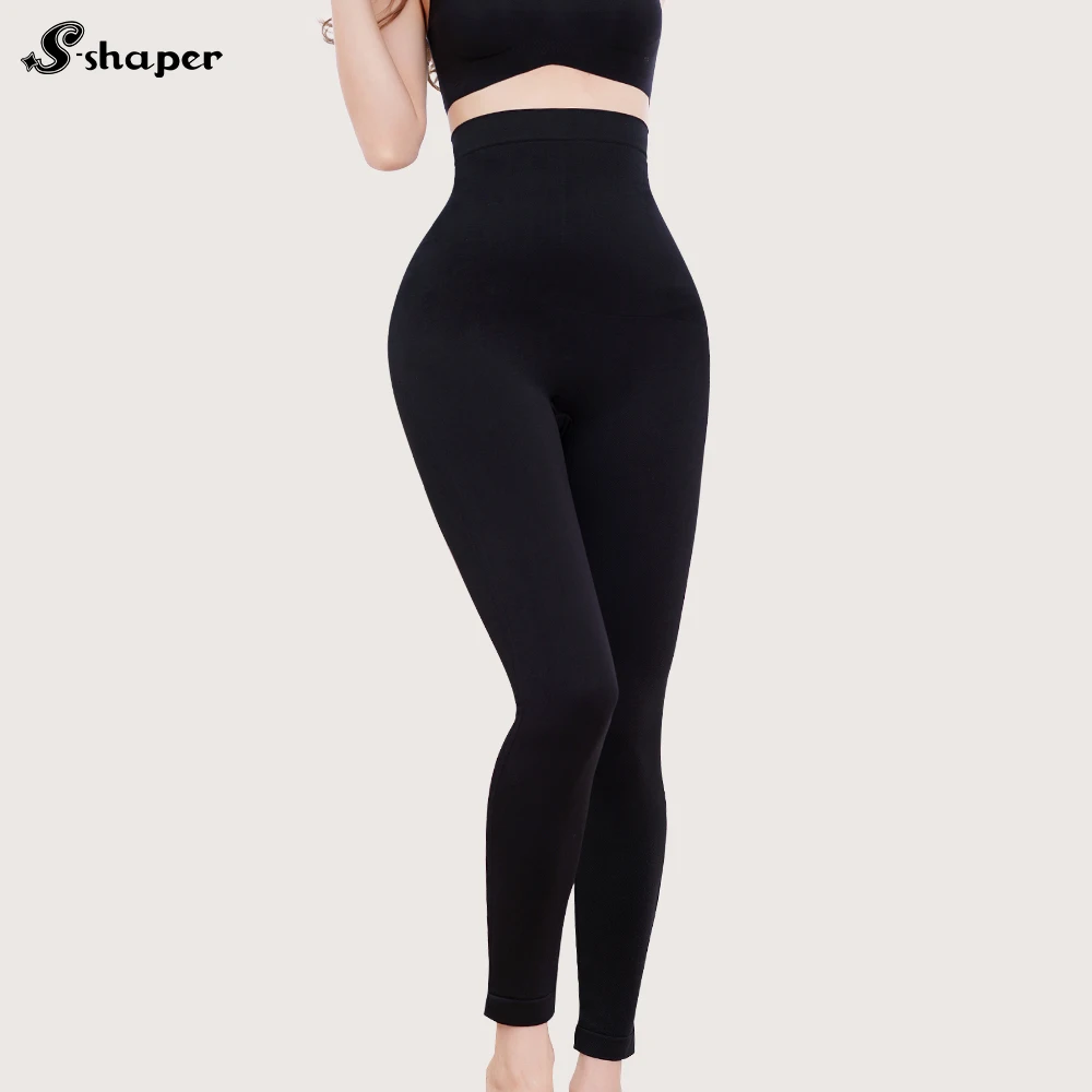 S-SHAPER Leggings Respirants pour Femmes avec Contrôle du Ventre, Shapewear pour le Corps