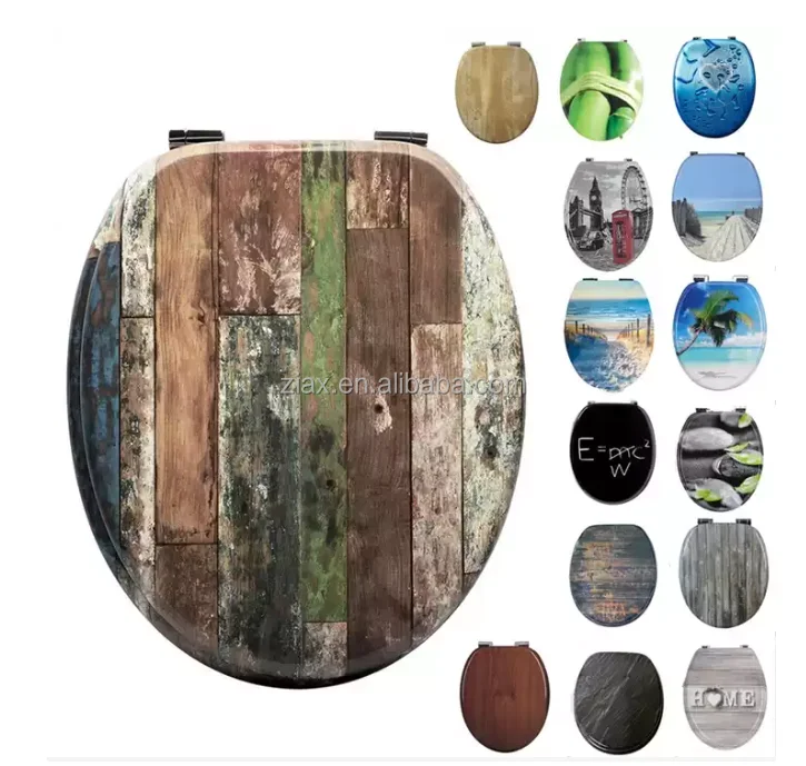 American Style Slow Drop Toilet Seat Fast Release Melamine Toilet Seat