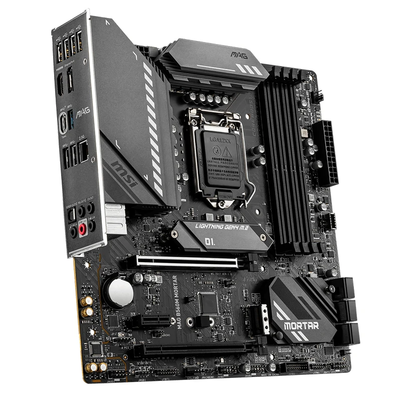 Msi B560m Mortar Motherboard 128gb Lga1200 Supports 10th And 11th Gen ...