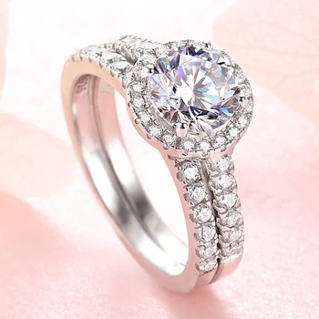 Fashion Wholesale Handmade Oem Bridal Jewelry Manufacturer Cubic Zirconia Women Ring S925 Sterling Silver Jewelry Wedding Rings