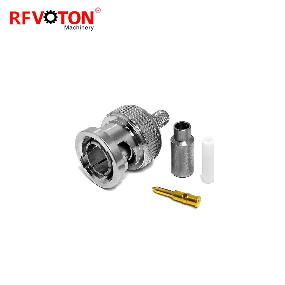 Factory directly Quality assurance 75ohm RF Coaxial BNC Male Plug Straight For BT3002 ST212 Cable RF Coax Coaxial connectors manufacture