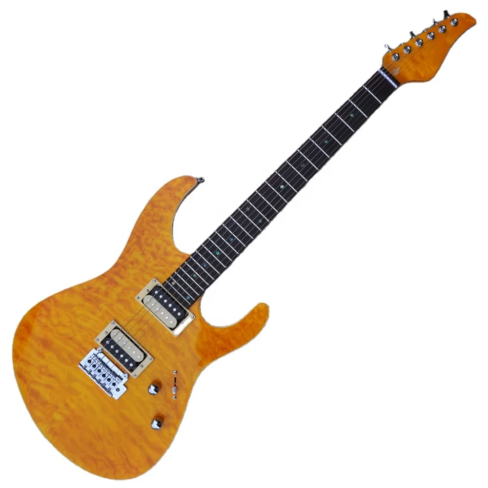 Flyoung 6 Strings Electric Guitar Cheap Price Guitar Quilted Maple Veneer