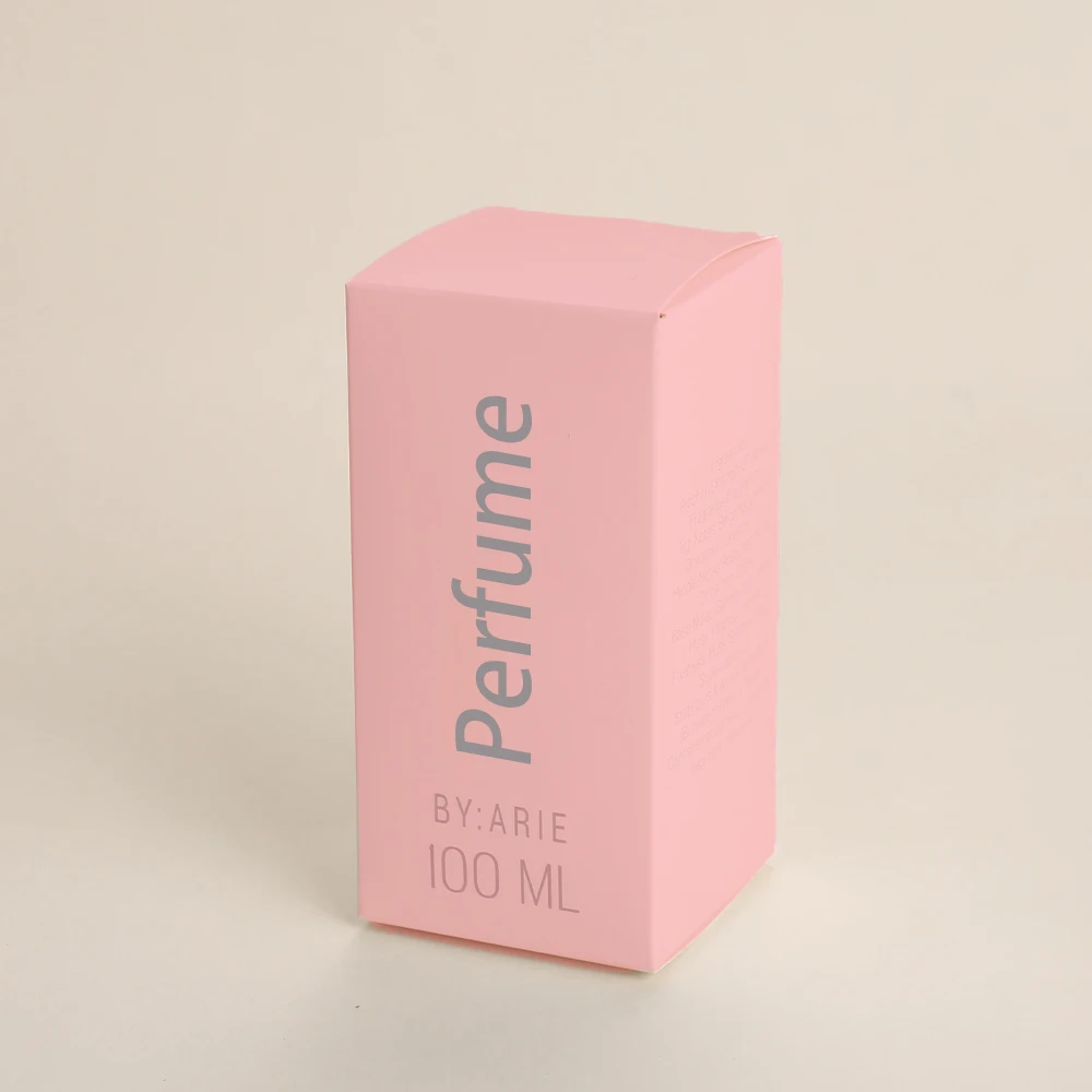 product jinayon custom pink soft white card paper box folding perfume bottle packaging with hot stamping logo for cosmetics-2